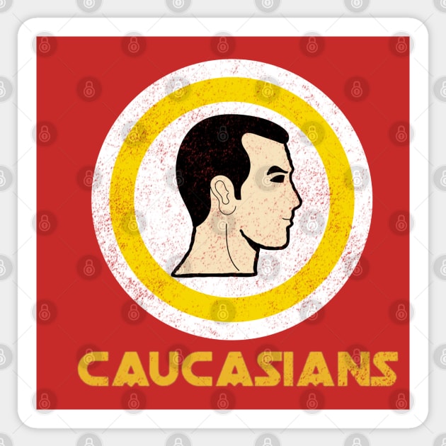 Caucasians Sticker by Funny sayings